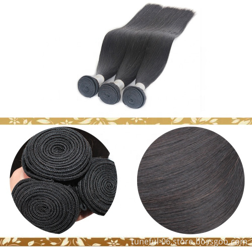 Tuneful factory price 100% raw virgin unprocessed brazilian remy human hair bundle straight style for black women on selling
